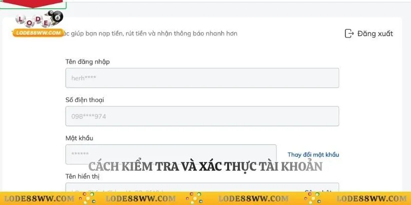 Cách kiểm tra và xác thực tài khoản