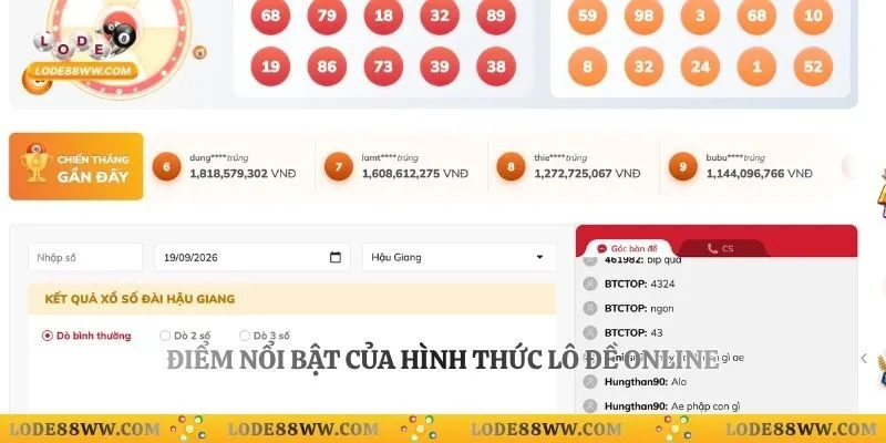 Điểm nổi bật của hình thức lô đề online