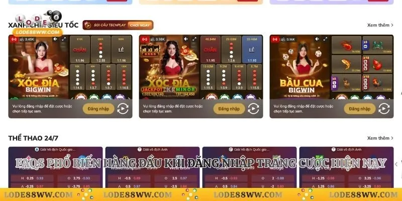 FAQs phổ biến hàng đầu khi đăng nhập trang cược hiện nay