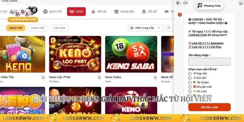 Giới thiệu Lode88 giải đáp thắc mắc từ hội viên