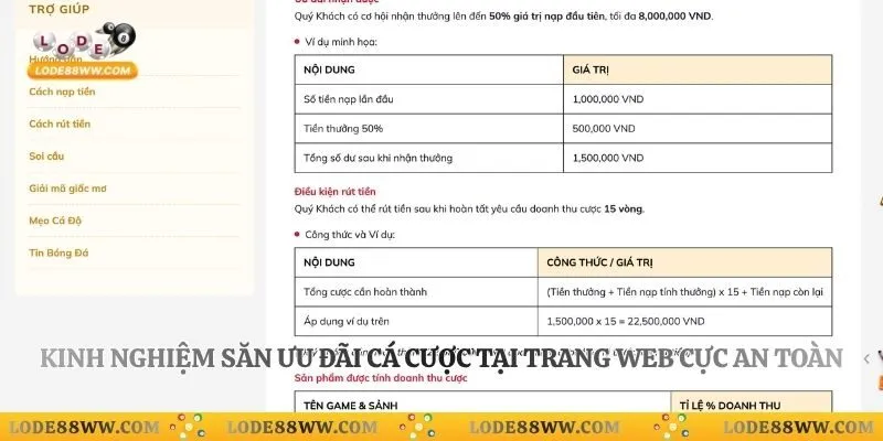 Kinh nghiệm săn ưu đãi cá cược tại trang web cực an toàn