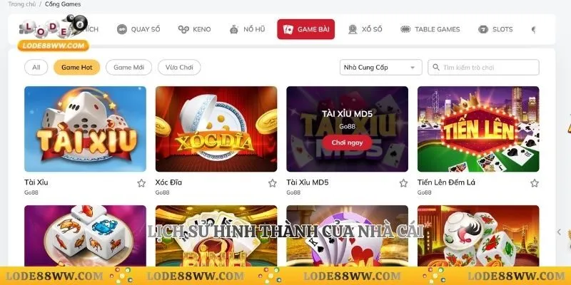 Lịch sử hình thành của nhà cái