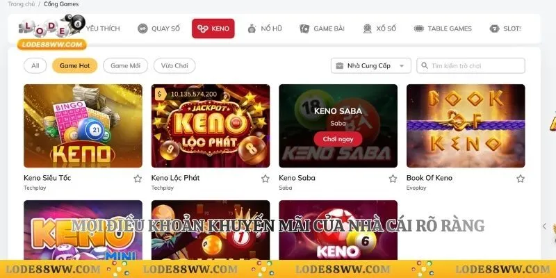 Mọi điều khoản khuyến mãi của nhà cái rõ ràng