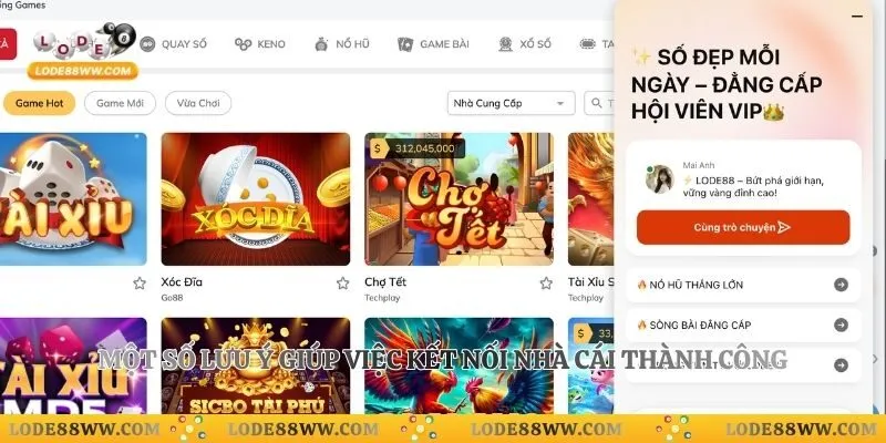 Một số lưu ý giúp việc kết nối nhà cái thành công