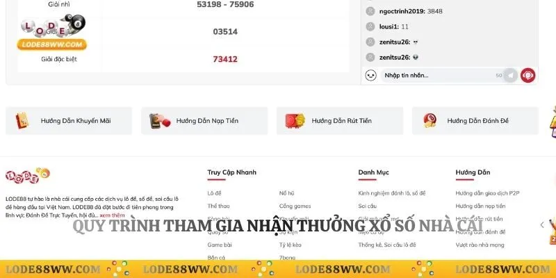 Quy trình tham gia nhận thưởng xổ số nhà cái