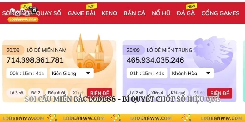 Soi Cầu Miền Bắc Lode88 - Bí Quyết Chốt Số Hiệu Quả