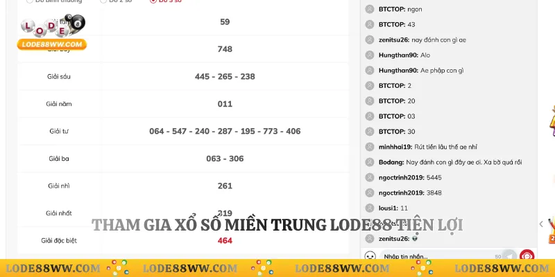 Xổ Số Miền Trung Lode88 - Sân Chơi Lô Đề Online Dễ Phát Tài 2 Tham gia xổ số miền Trung Lode88 tiện lợi
