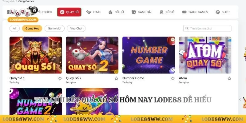 Tra cứu kết quả xổ số hôm nay Lode88 dễ hiểu