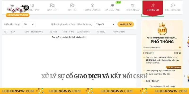 Lode88 Uy Tín Không? Phân Tích Thông Tin Toàn Diện Nhất 4 Xử lý sự cố giao dịch và kết nối CSKH